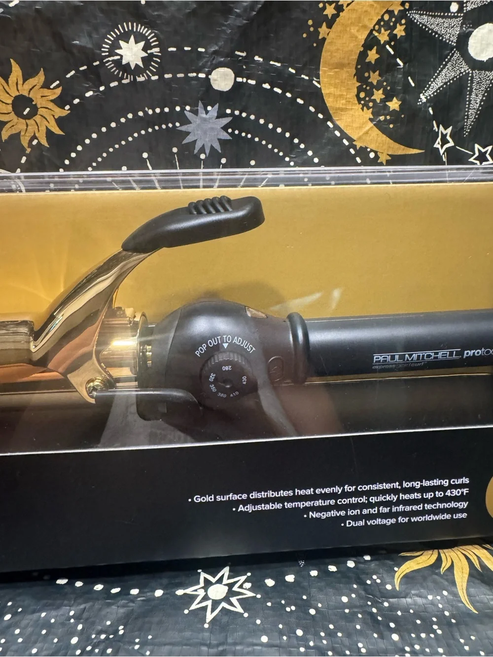 Paul Mitchell Gold Curling Iron - Gold/Black 1.5 inch barrel